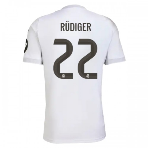 Real Madrid Rudiger 22 Voetbalshirt Thuis 2025-26 Real Madrid Rudiger 22 Voetbalshirt Thuis 2025-26
